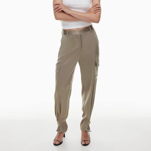 ARITZIA BABATON women's REFINED SATIN CARGO pants size 0 - Picture 6 of 8